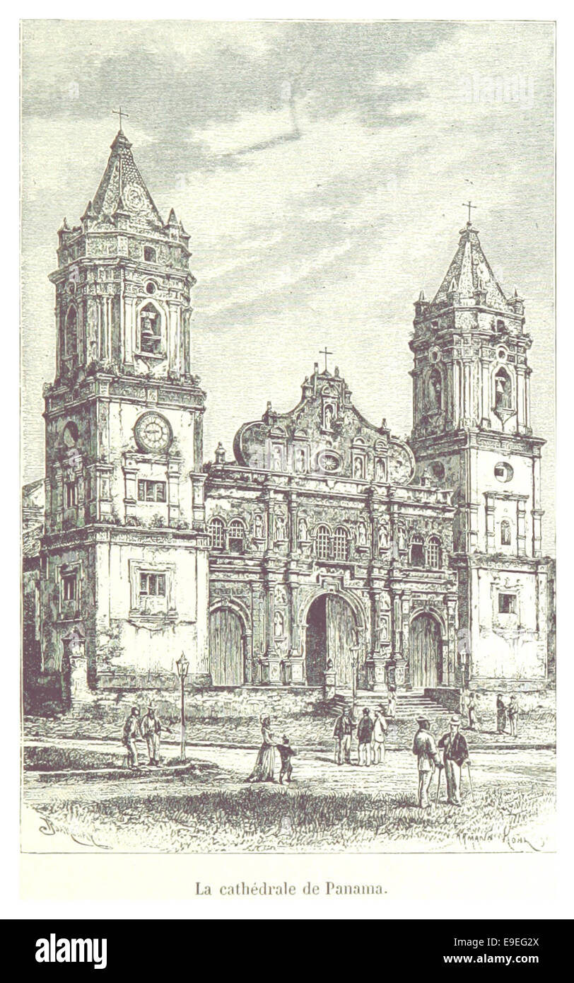 Questa pagina di *le Canal de Panama* (1866) illustra le prime fasi del progetto del Canale di Panama, offrendo una visione storica della sua pianificazione iniziale e considerazioni ingegneristiche. Foto Stock