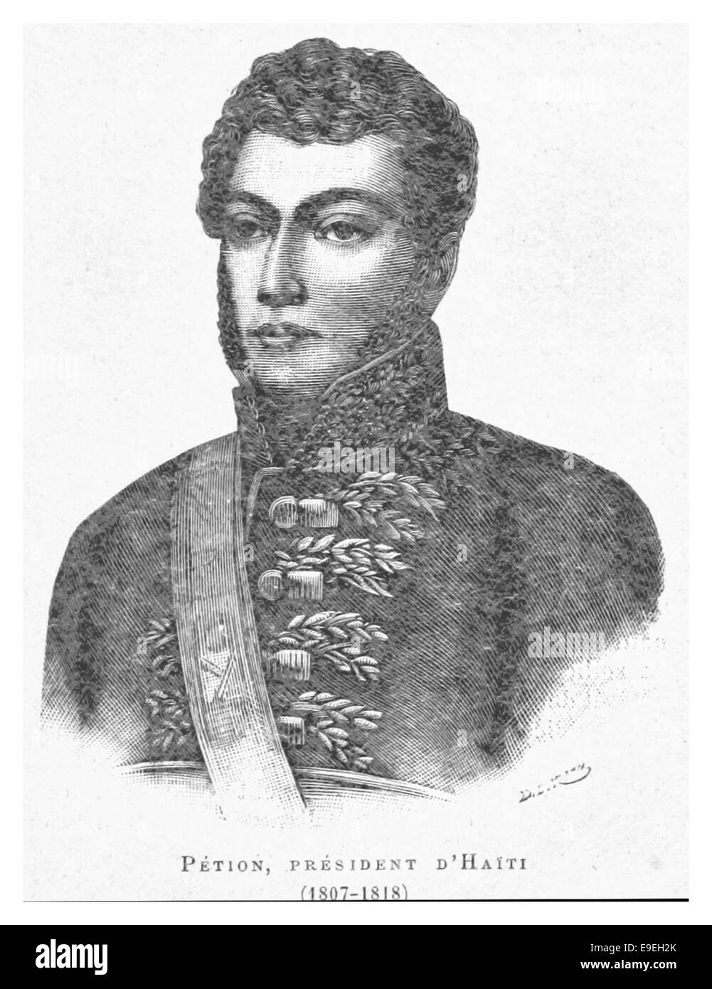 Alexandre Pétion (1770–1818) è stato un rivoluzionario haitiano e primo presidente della Repubblica di Haiti, dal 1807 fino alla sua morte nel 1818. Come uno dei padri fondatori di Haiti, Pétion giocò un ruolo significativo nella lotta per l'indipendenza e il suo sviluppo politico iniziale. Foto Stock Alexandre Pétion (1770–1818) è stato un rivoluzionario haitiano e primo presidente della Repubblica di Haiti, dal 1807 fino alla sua morte nel 1818. Come uno dei padri fondatori di Haiti, Pétion giocò un ruolo significativo nella lotta per l'indipendenza e il suo sviluppo politico iniziale. Foto Stock