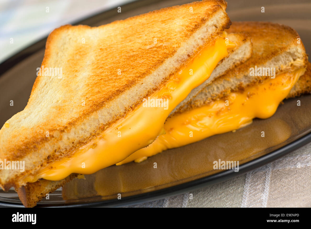 Formaggio alla griglia sandwich, hot di formaggio fuso Foto Stock