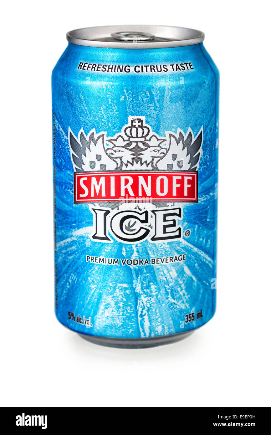 Smirnoff Ice vodka può Foto Stock