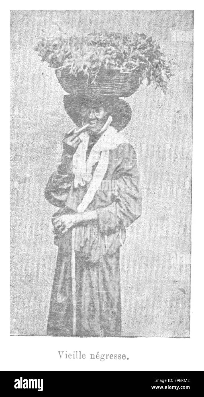 Un'illustrazione intitolata *Vieille Négresse* raffigurante un'anziana donna africana. L'immagine fornisce uno sguardo sulla rappresentazione culturale africana durante il XIX secolo. Foto Stock