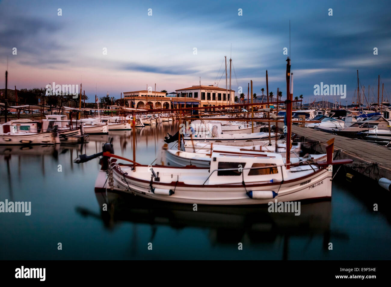 Il porto di Puerto de Pollensa, Mallorca - Spagna Foto Stock