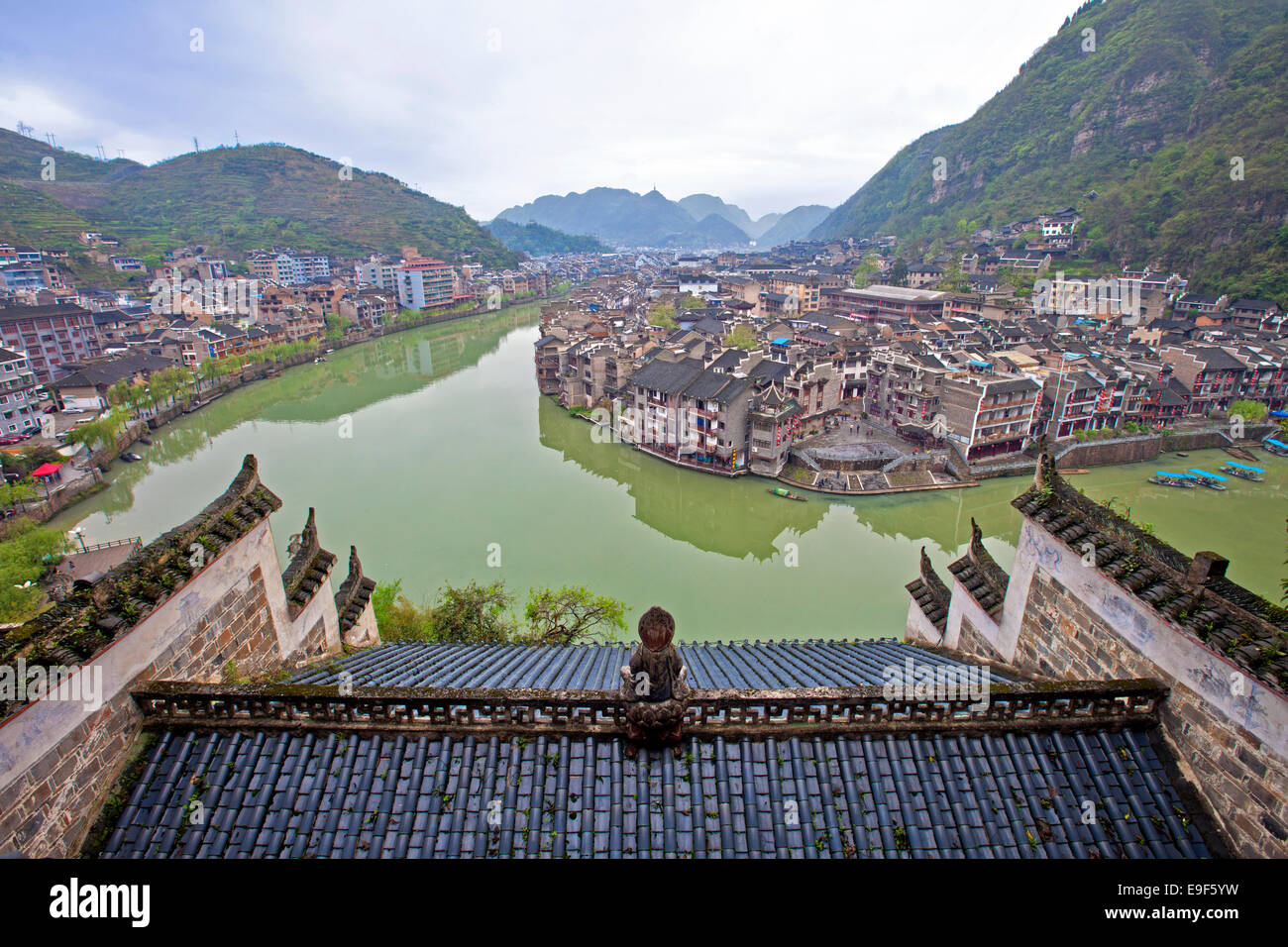 Lontano dalla città antica di Guizhou, scenario Foto Stock