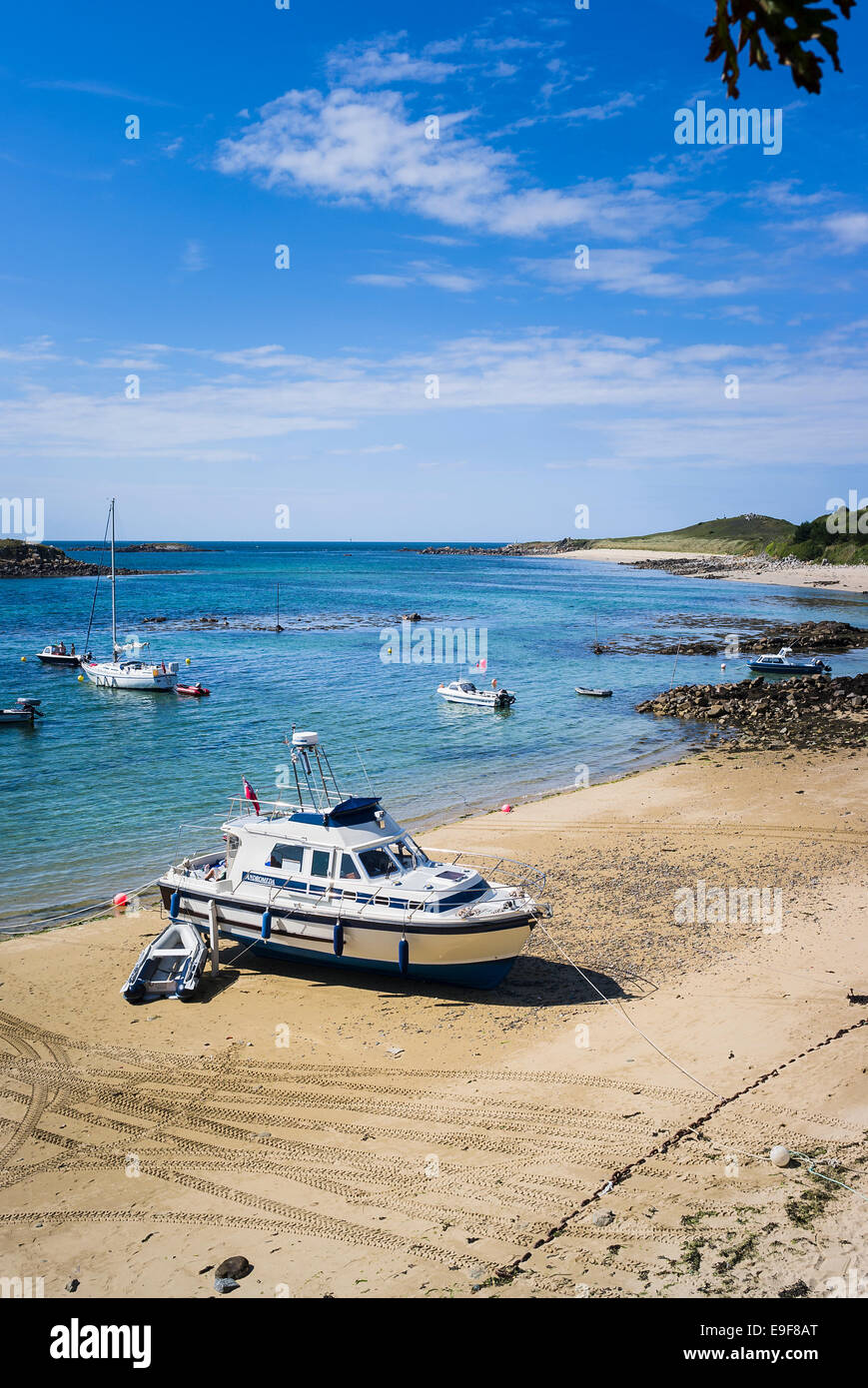 Spiaggia dei Pescatori su Herm Island Regno Unito Foto Stock