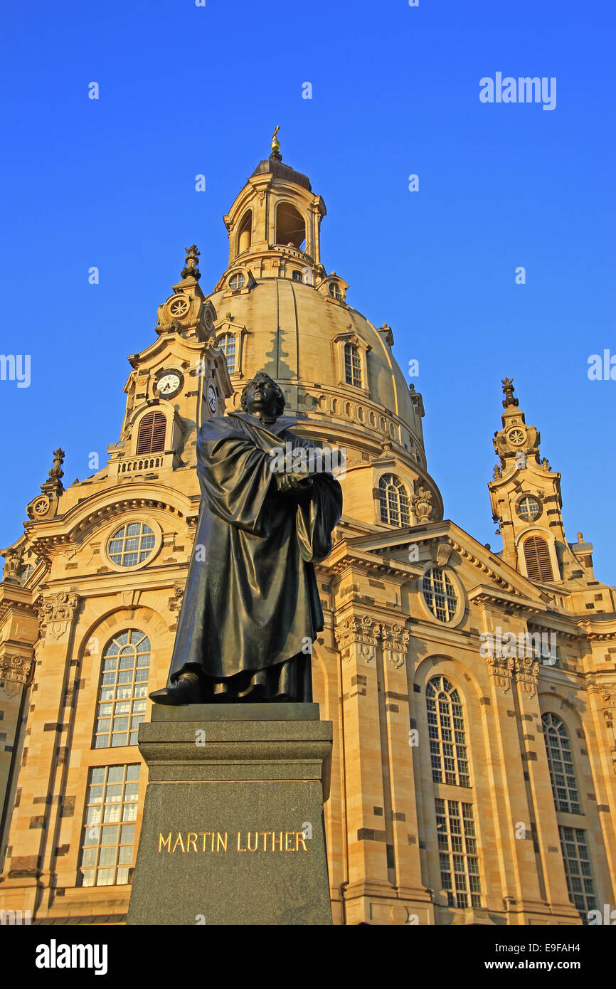 Martin Luther memorial in Dresden Foto Stock