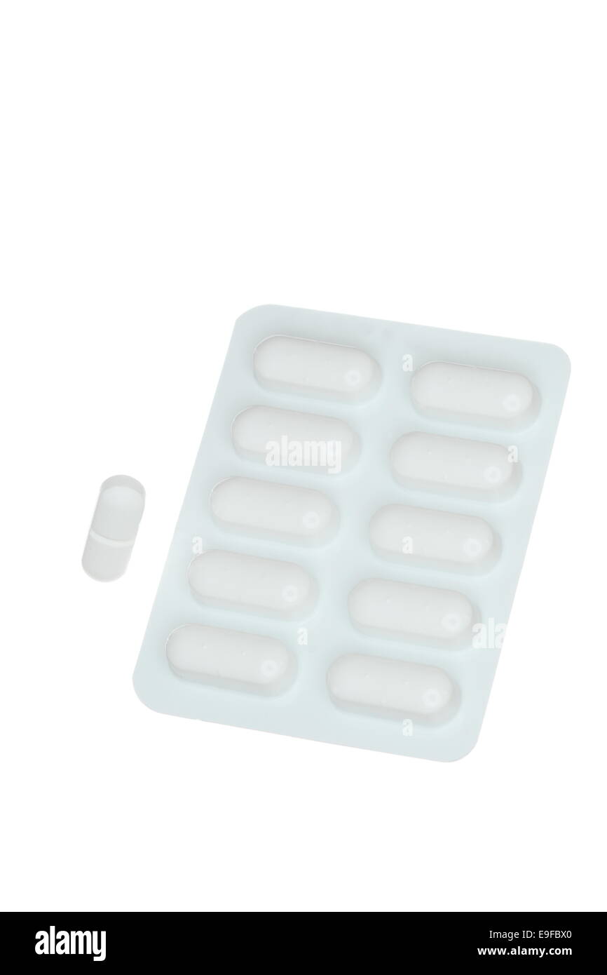 scatola della pillola Foto Stock
