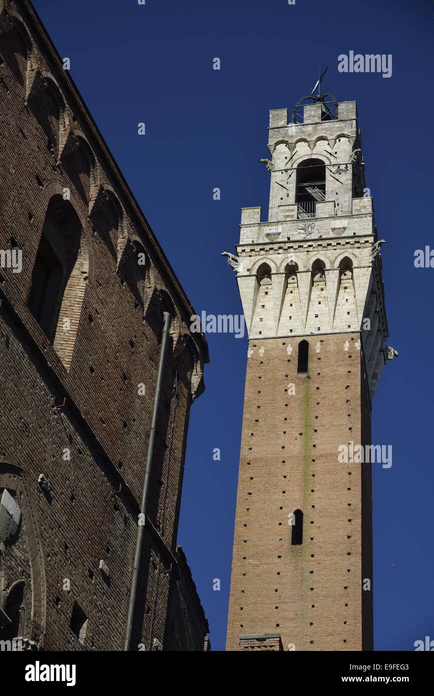 Torre del Mangia (Siena) Foto Stock