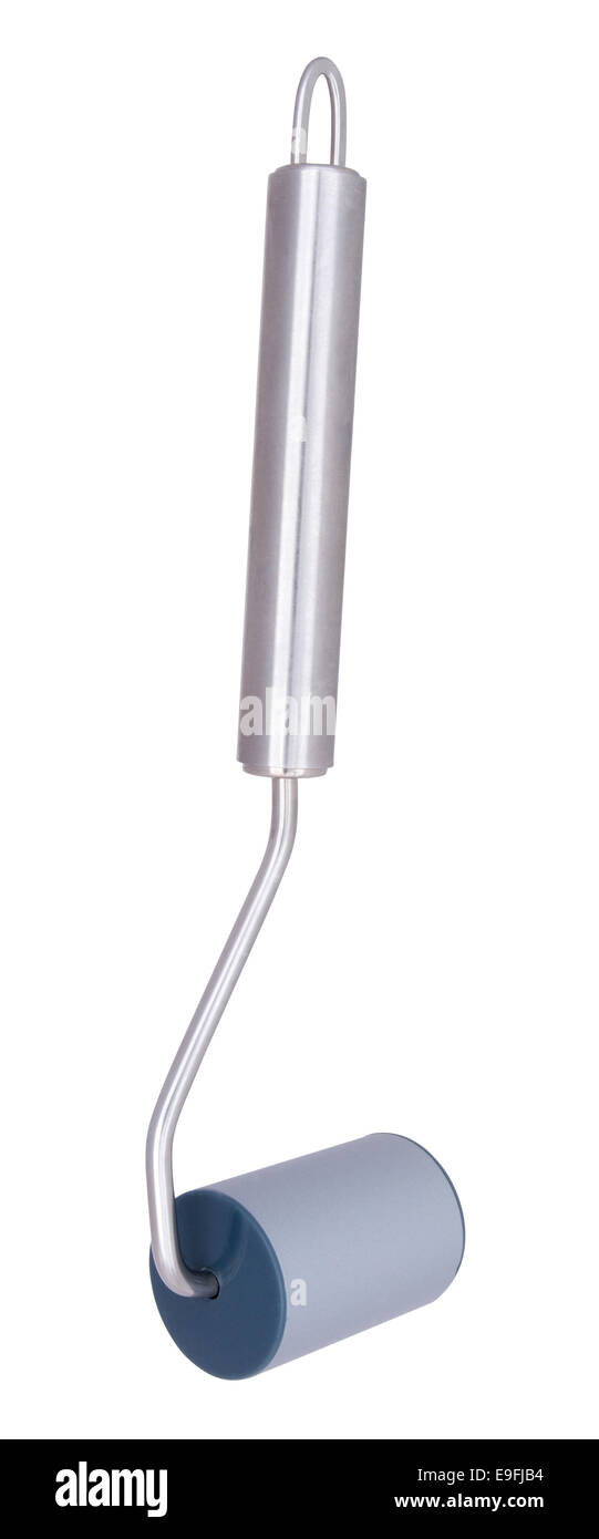 Perno di rotolamento isolato su bianco Foto Stock