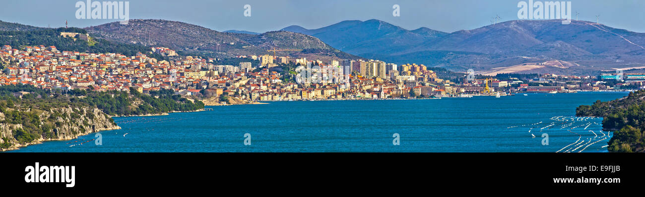 Città di Sibenik vista panoramica Foto Stock