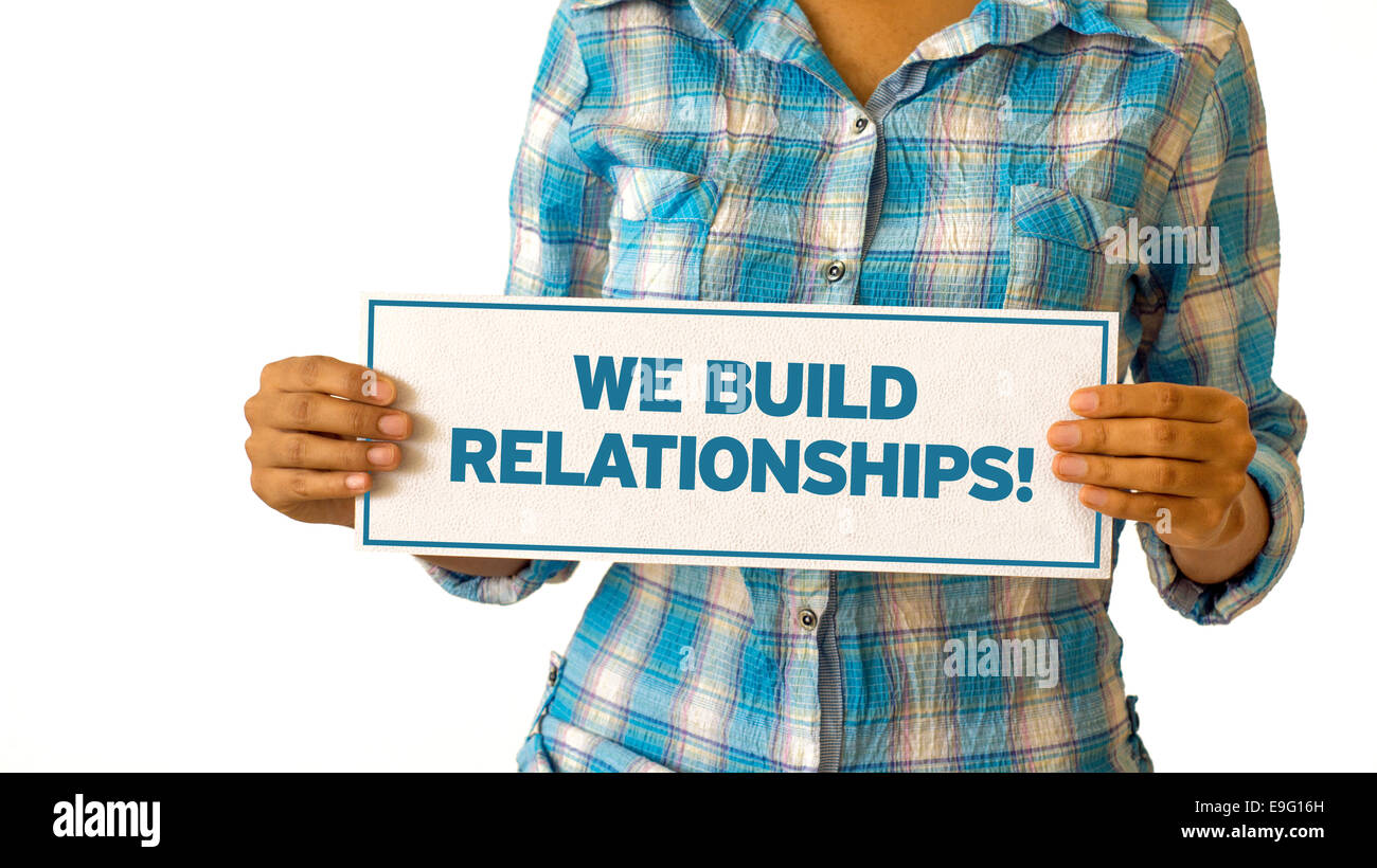 Costruiamo Realationships Foto Stock