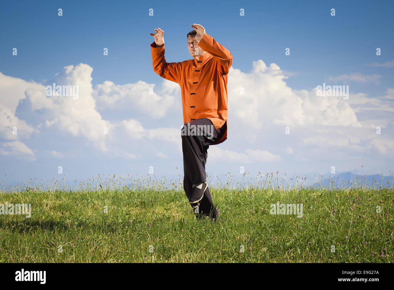 Qi-Gong all'aperto Foto Stock