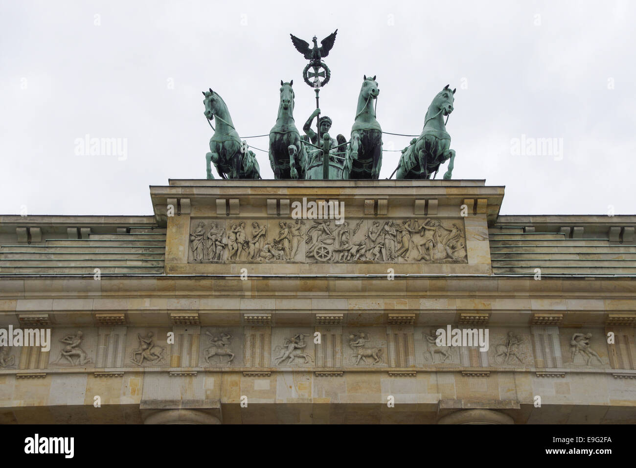 Quadriga, Brandenburger Tor, Berlino, Germania Foto Stock