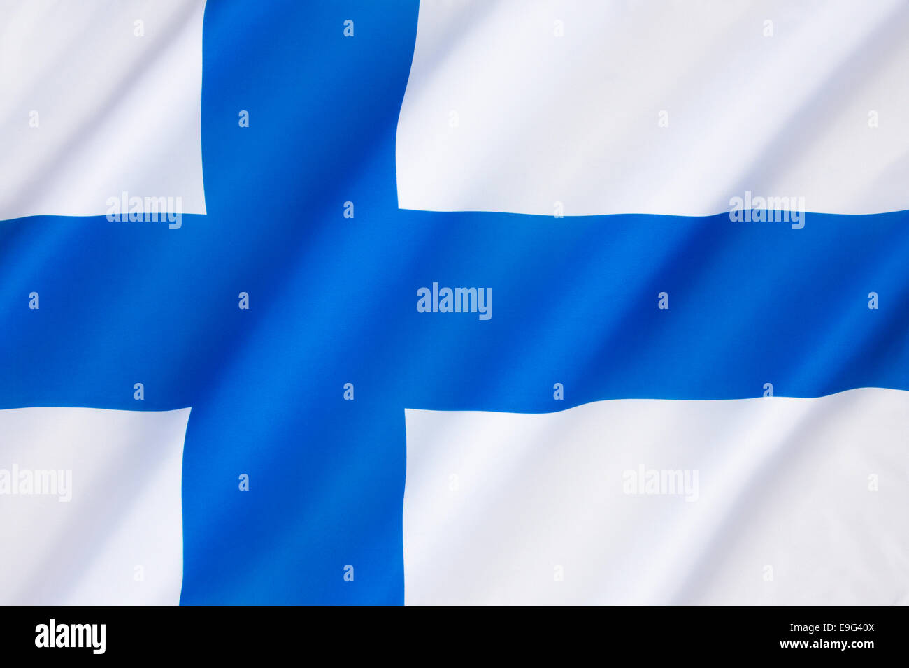 Bandiera della Finlandia Foto Stock