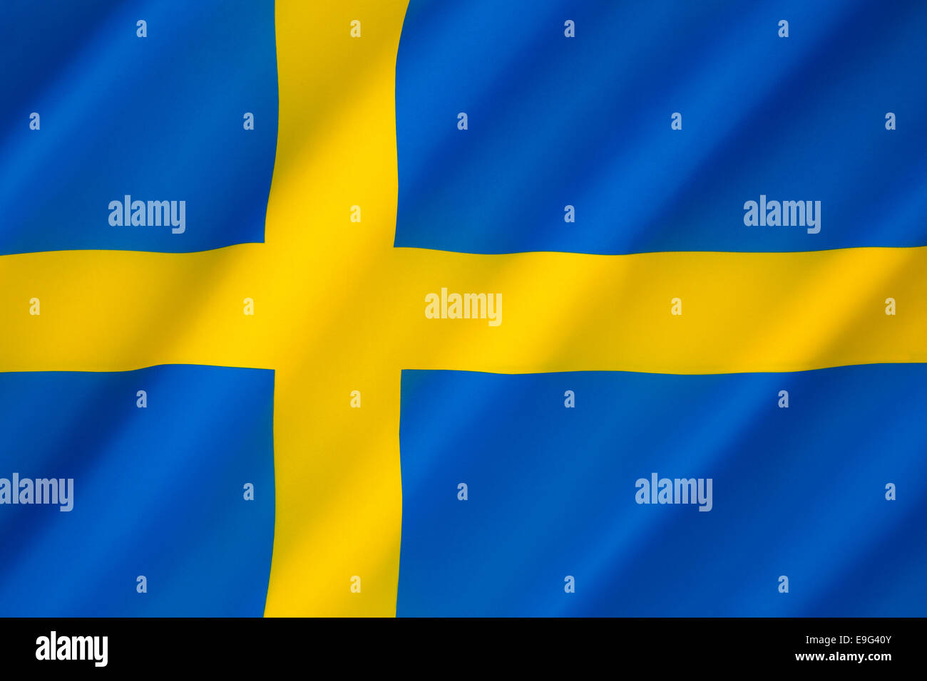 Bandiera della Svezia Foto Stock