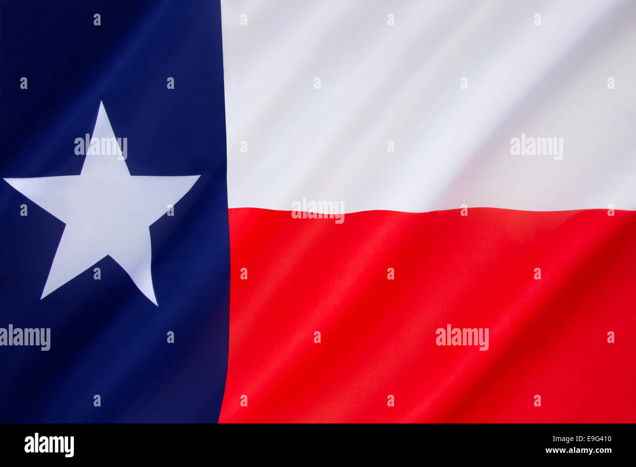 La bandiera dello Stato del Texas Foto Stock