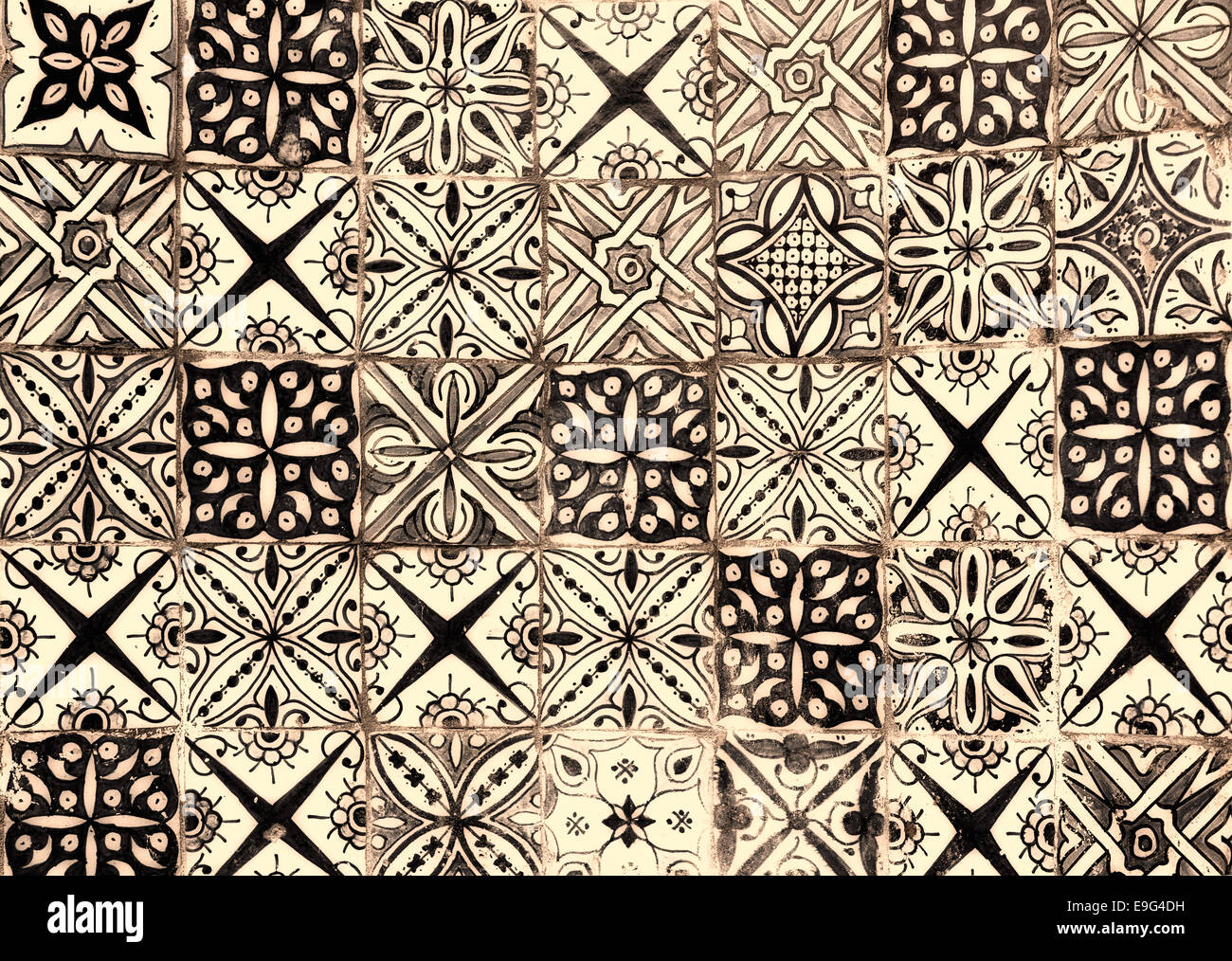 Vintage marocchino Sfondo piastrelle Foto Stock