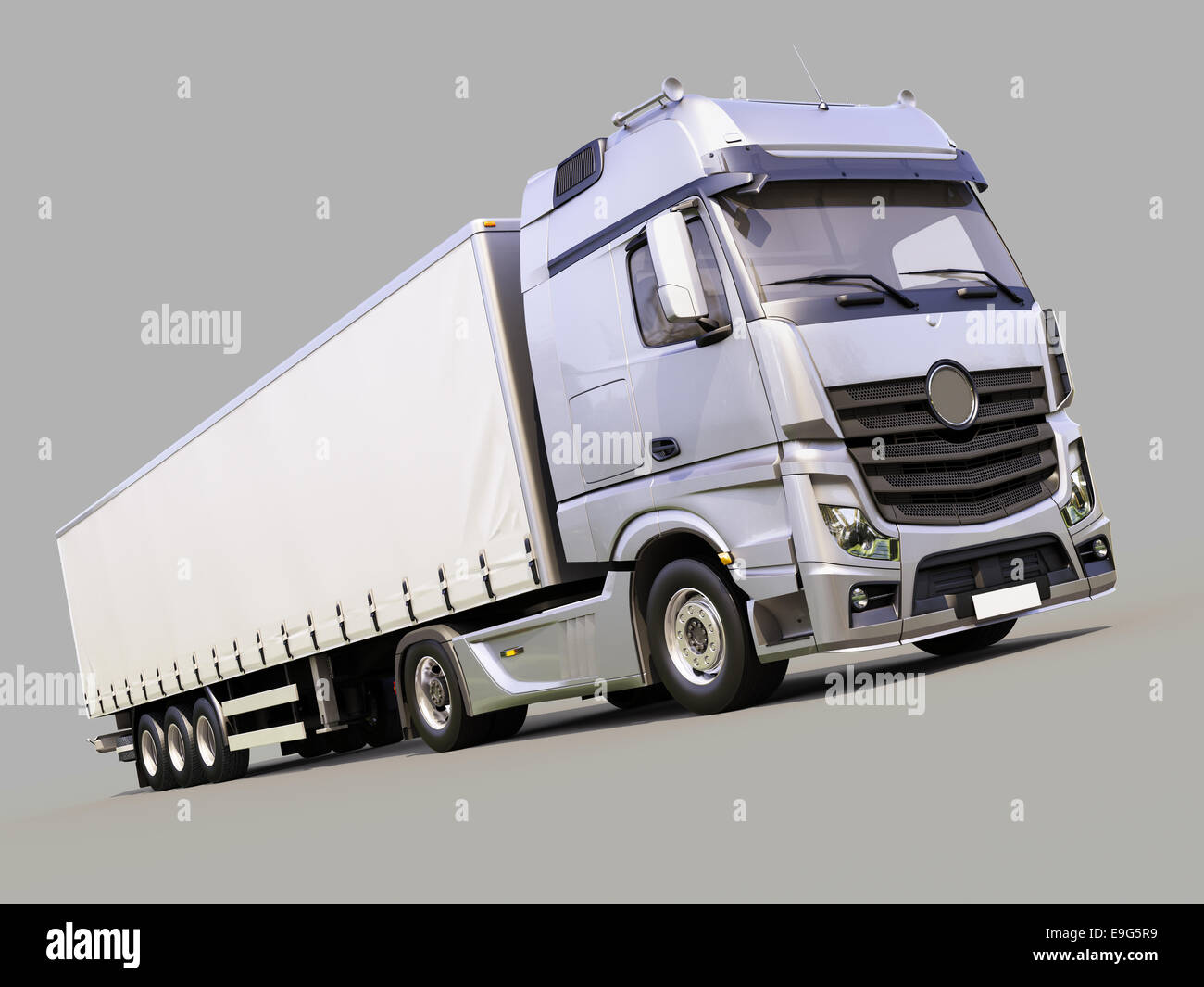 Semi-rimorchio carrello Foto Stock