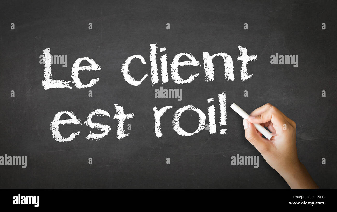Il cliente è re (In francese) Foto Stock