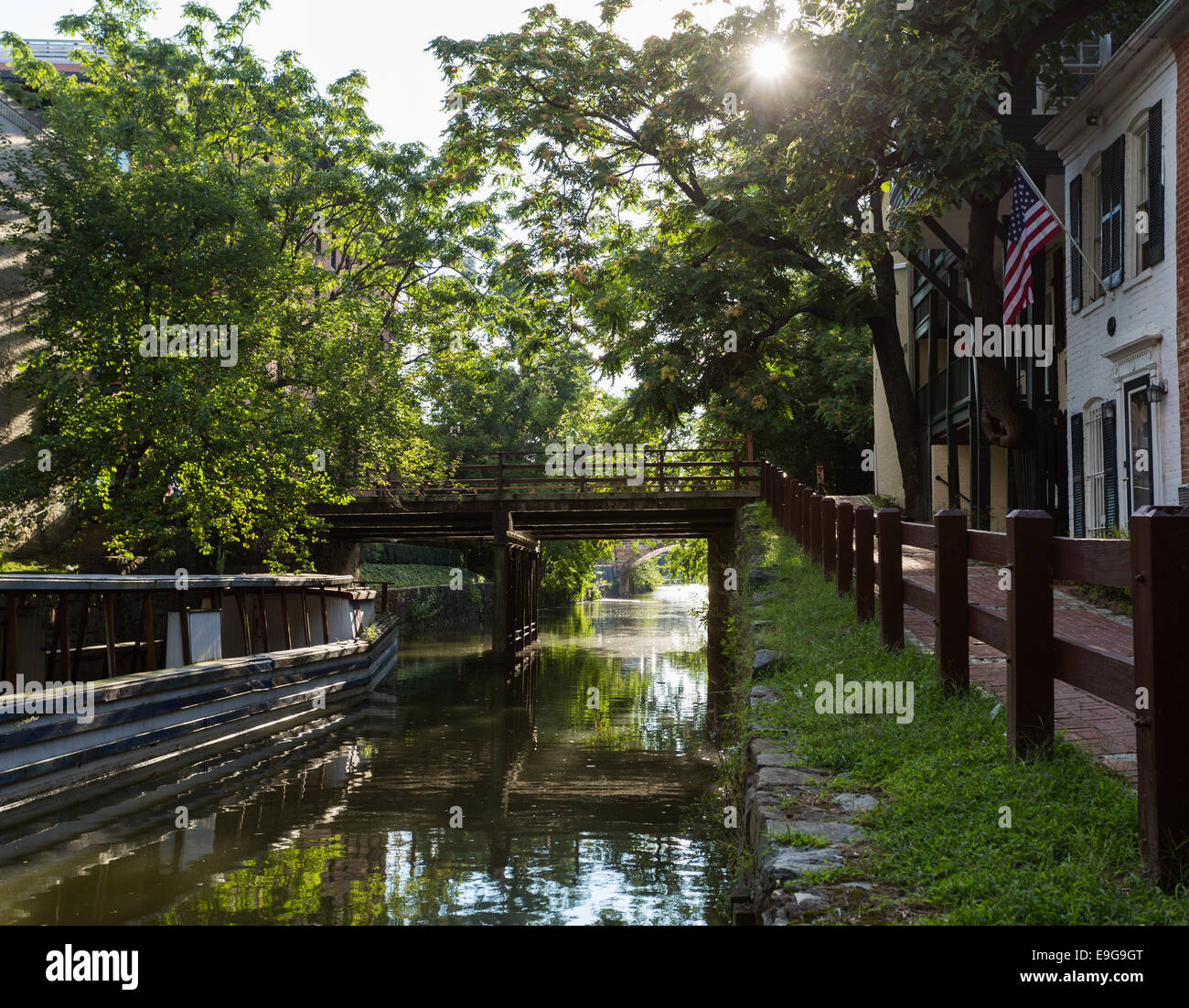 Canal Street in Georgetown Foto Stock