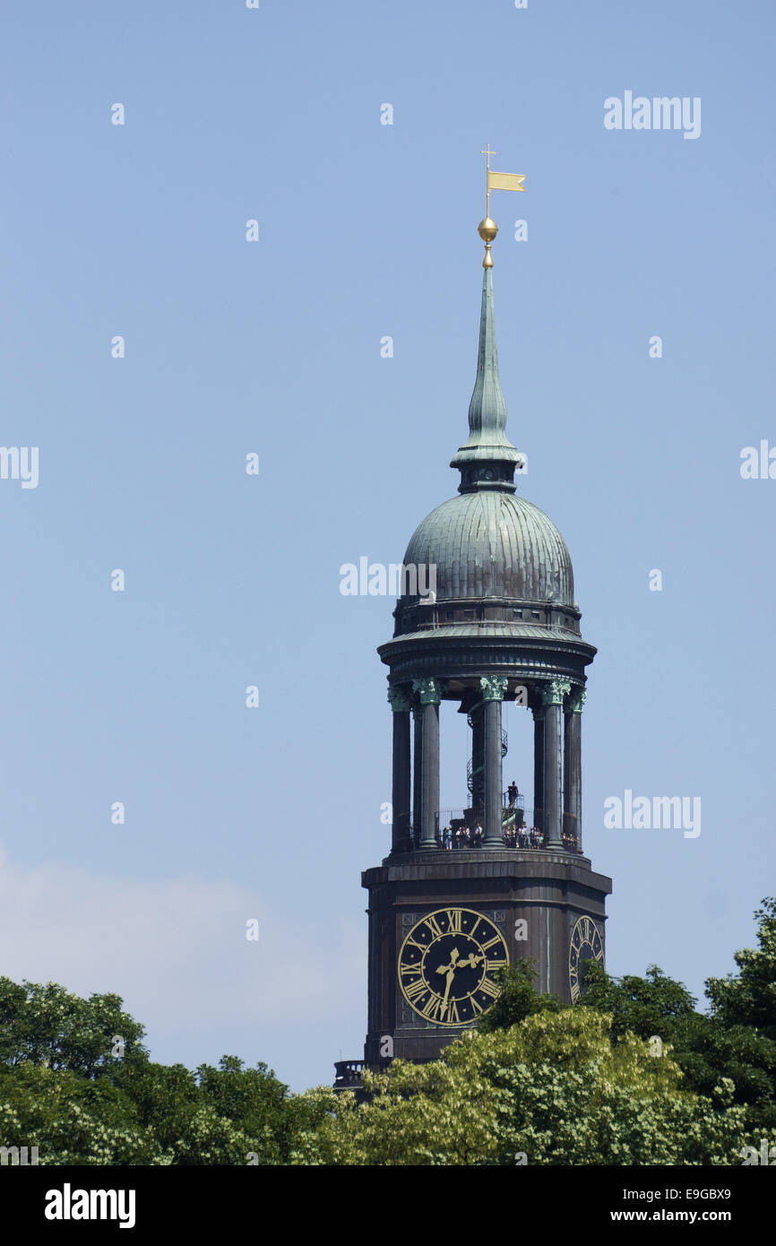 Sankt Michaelis Kirche di Amburgo, Germania Foto Stock