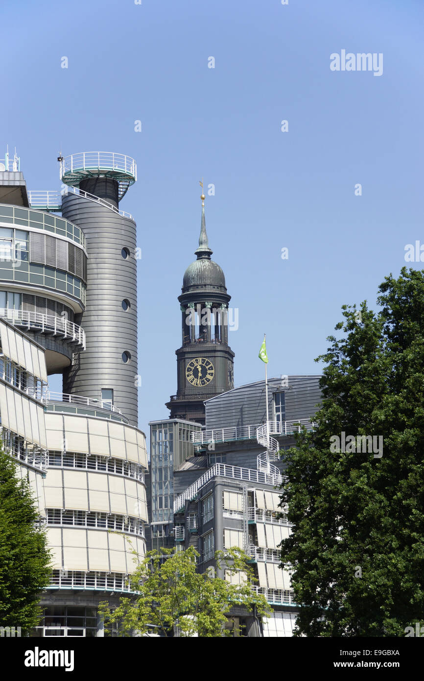 Sankt Michaelis Kirche di Amburgo, Germania Foto Stock