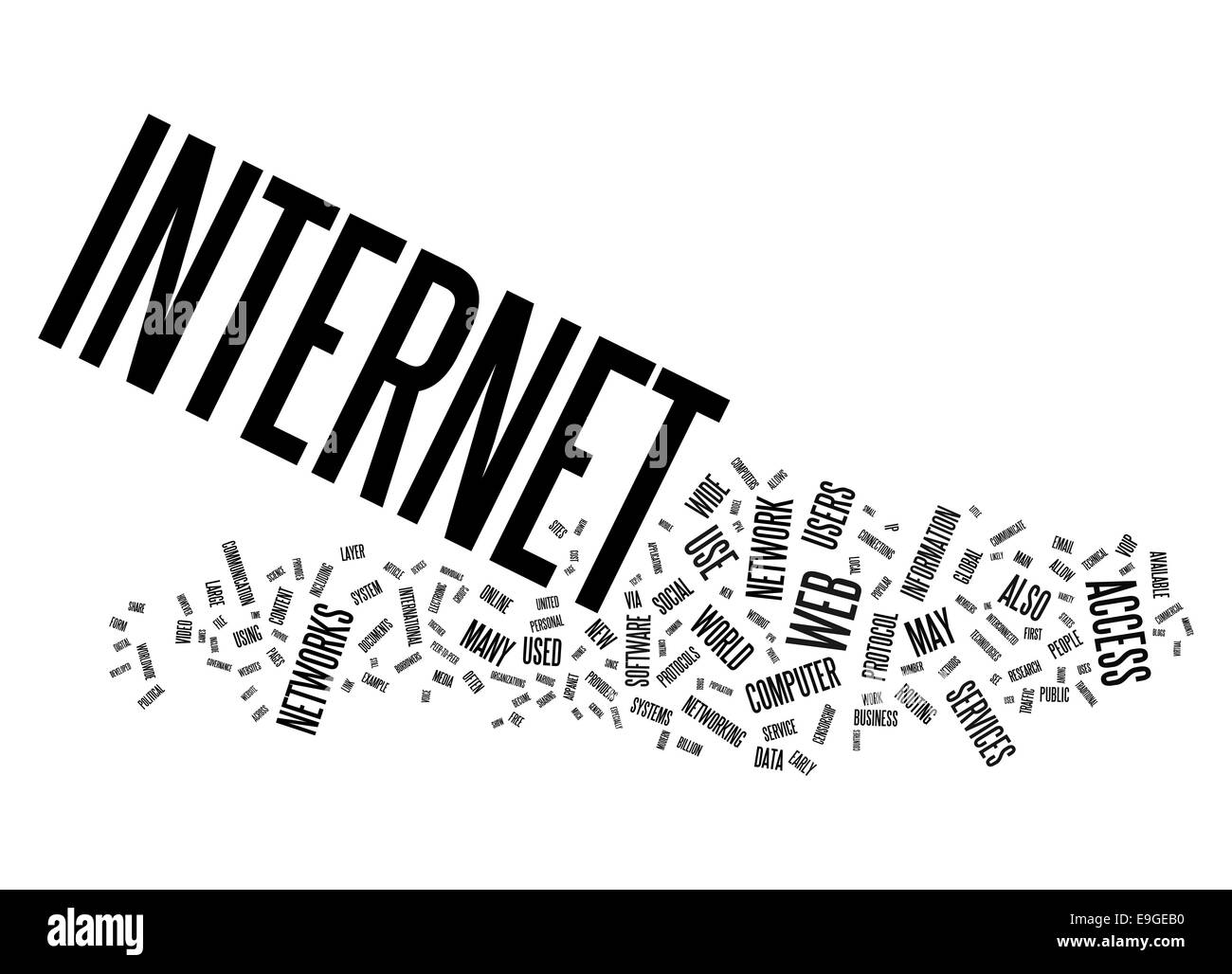 Internet cloud di testo Foto Stock