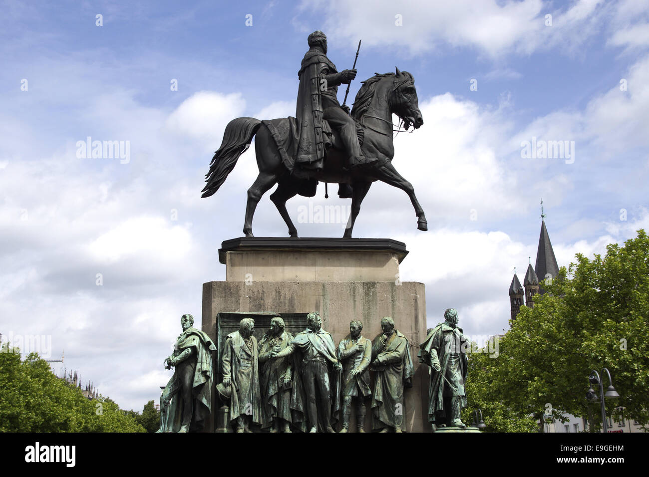 Monumento all'Heumarkt a Colonia, Germania Foto Stock