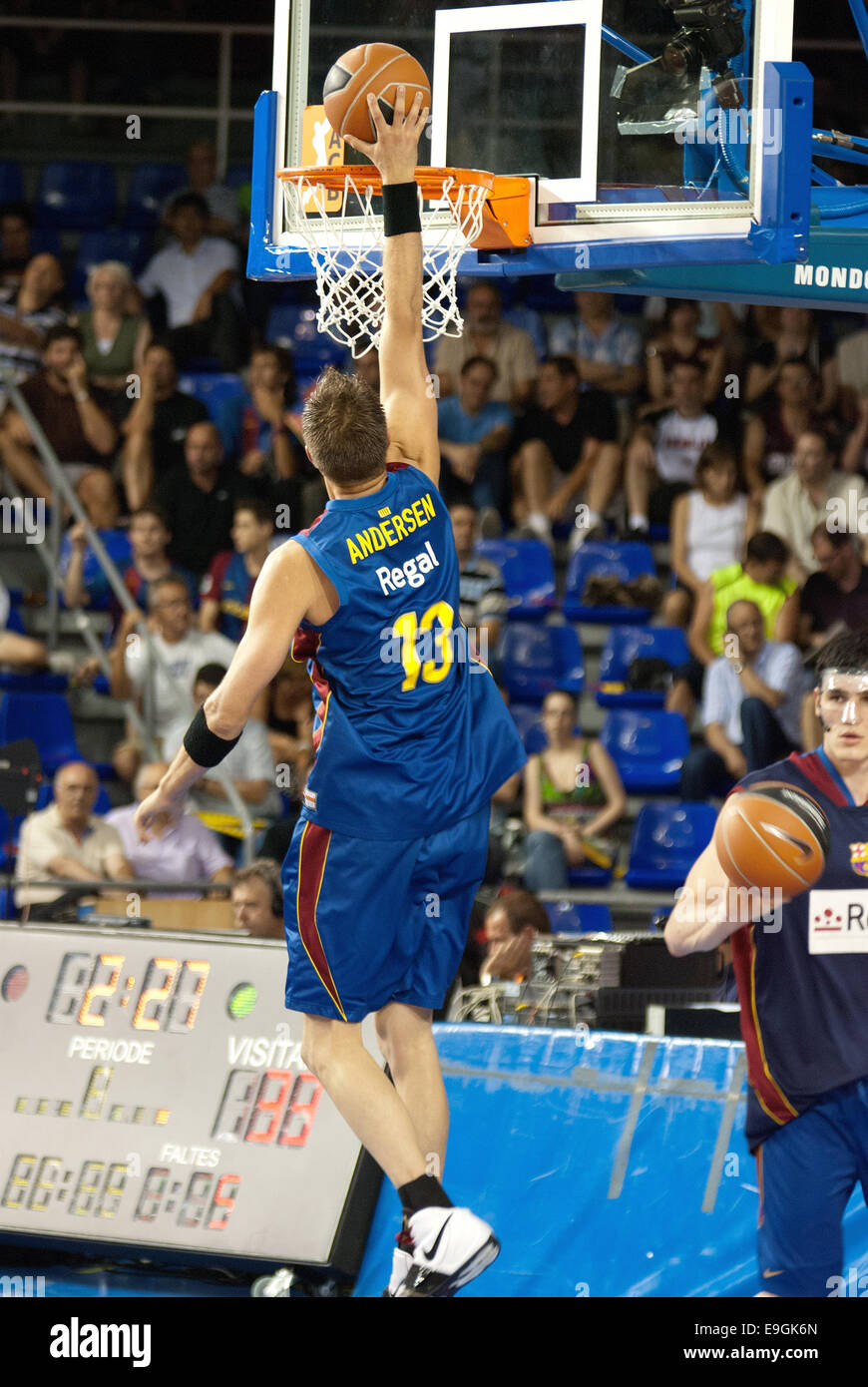 Barcellona - 15 giugno: Andersen gioca accanto all Tau Vitoria squadra di basket a Palau Blaugrana su Giugno 15, 2009 a Barcellona, Spagna. Foto Stock