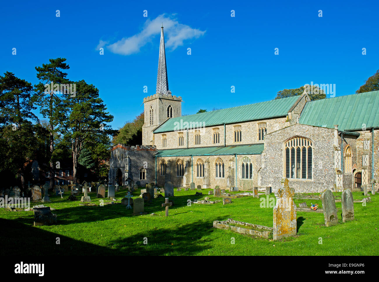 Chiesa di Santa Maria, Little Walsingham, Norfolk, Inghilterra, Regno Unito Foto Stock