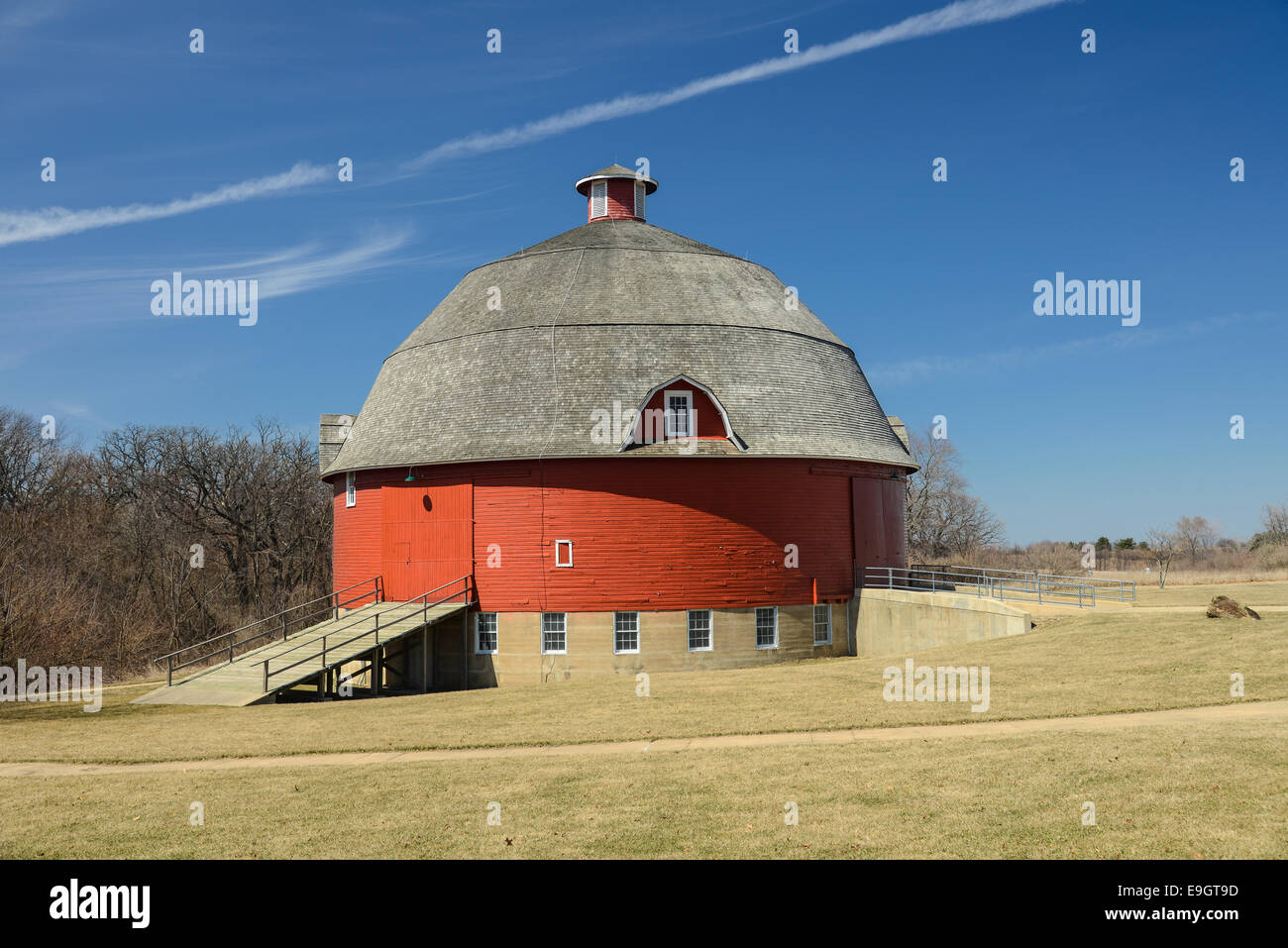 Ryan Round Barn in Johnson stato Sauk Parco costruito 1910 per Black Angus bovini Foto Stock