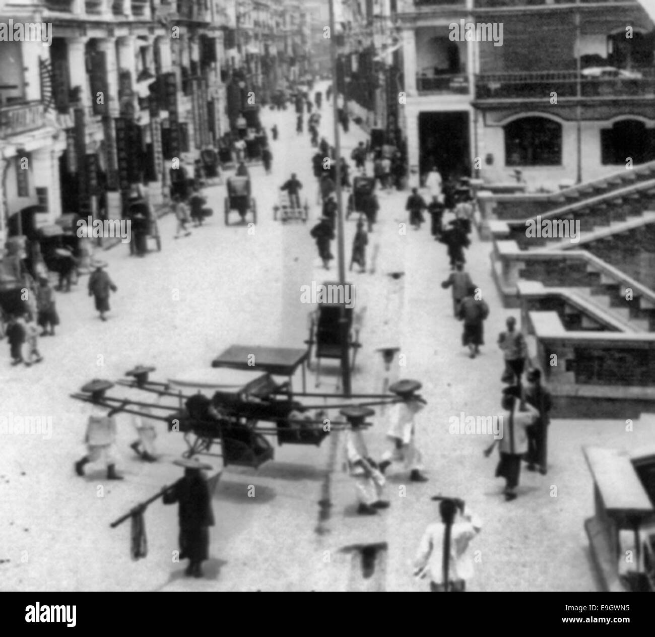 Unione Ladies shopping a Hong Kong, Cina, circa 1900 Foto Stock