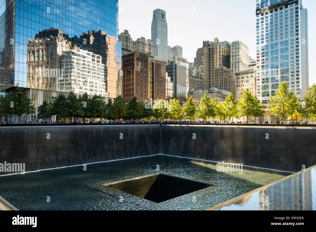 Il sito del centro del commercio mondiale, Ground Zero, Manhattan, New York, Stati Uniti Foto Stock