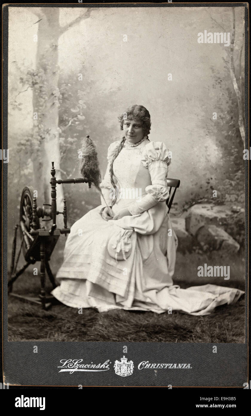 Portrett av Gina Oselio som Marguerite ho 'Faust', ca 1890 Foto Stock