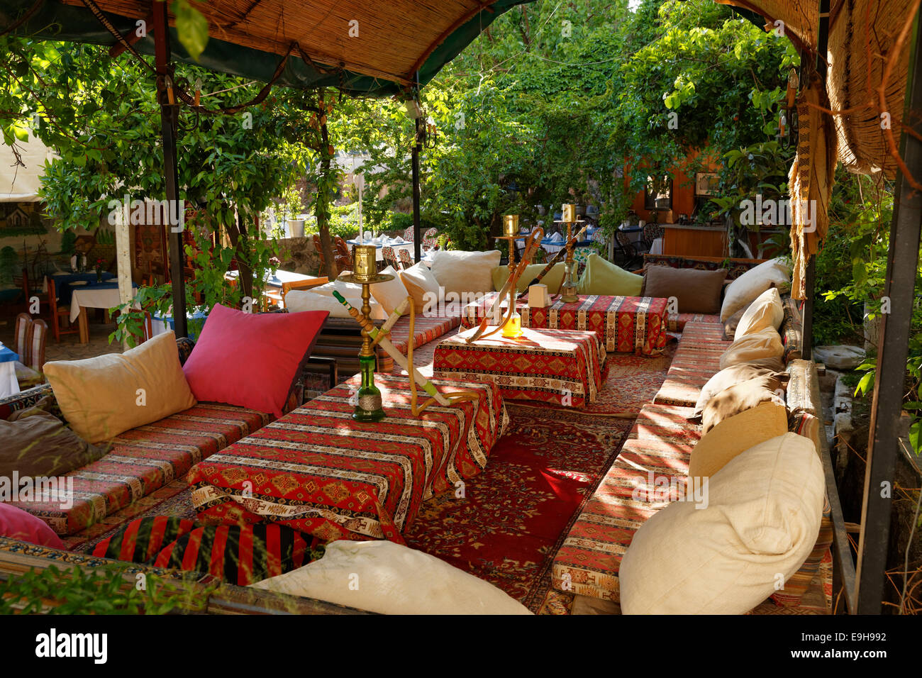 Shisha Cafe, Kaleiçi, Antalya, Provincia di Antalya, Turchia Foto Stock