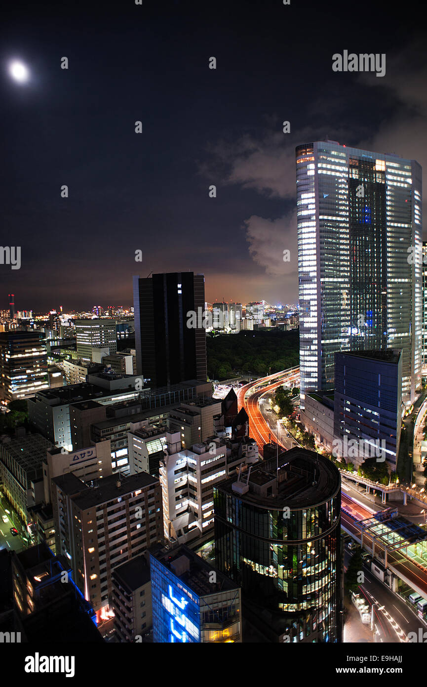 Ginza di notte, Tokyo, Giappone. Foto Stock