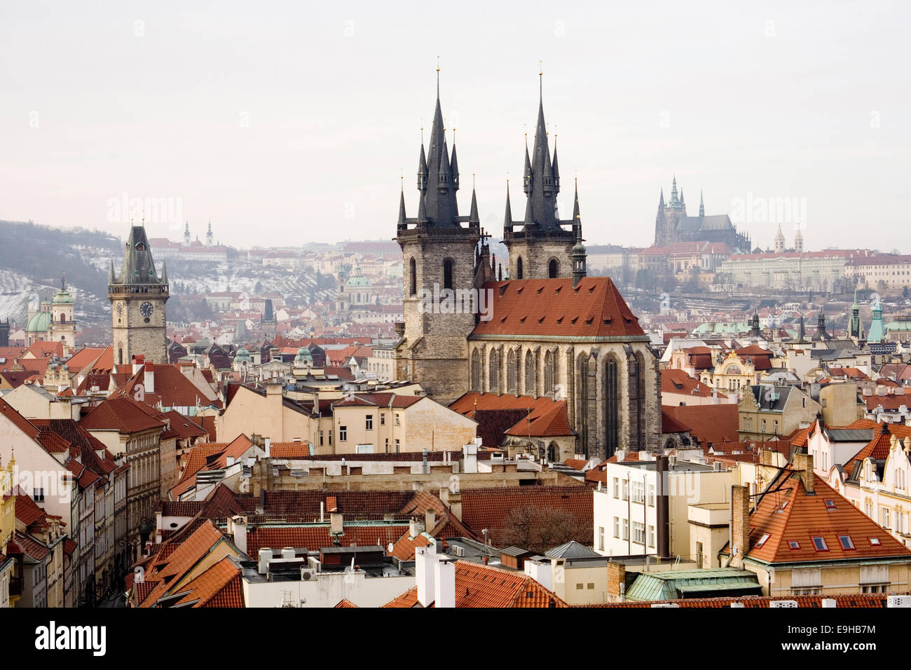 Chiesa Týn, Praga, Repubblica Ceca Foto Stock