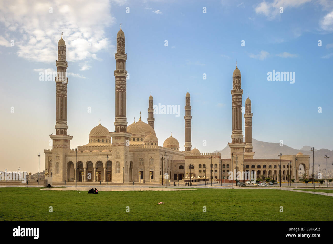 Al Saleh moschea di Sanaa, Yemen Foto Stock