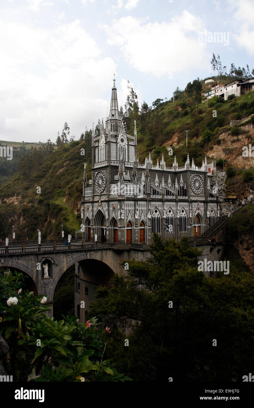 Las Lajas Santuario nel sud della Colombia domenica 18 aprile 2010 Foto Stock