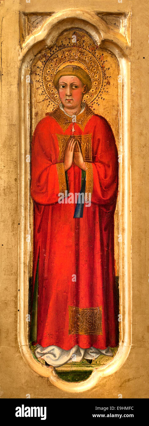 Saint Diacre - Santo Diacono da Alvaro Pirez d'Évora ( noto in Toscana 1411-1434), portoghese in Portogallo Foto Stock