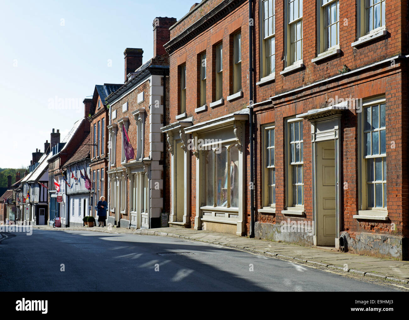 Strada di Little Walsingham, Norfolk, Inghilterra, Regno Unito Foto Stock