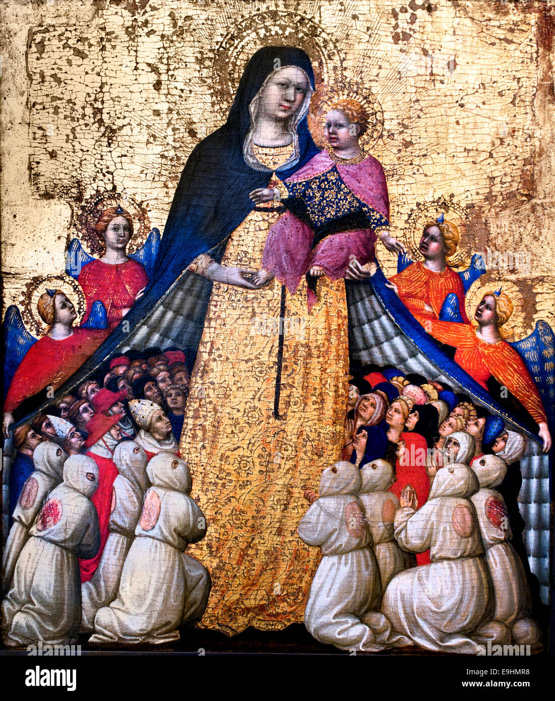 La Vergine della misericordia di Pietro di Domenico da Montepulciano noto 1418 - 1422 Italia Italiano Foto Stock