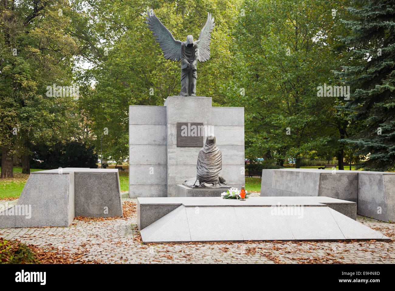 Monumento alle vittime del massacro di Katyn, Wroclaw, Polonia Foto Stock