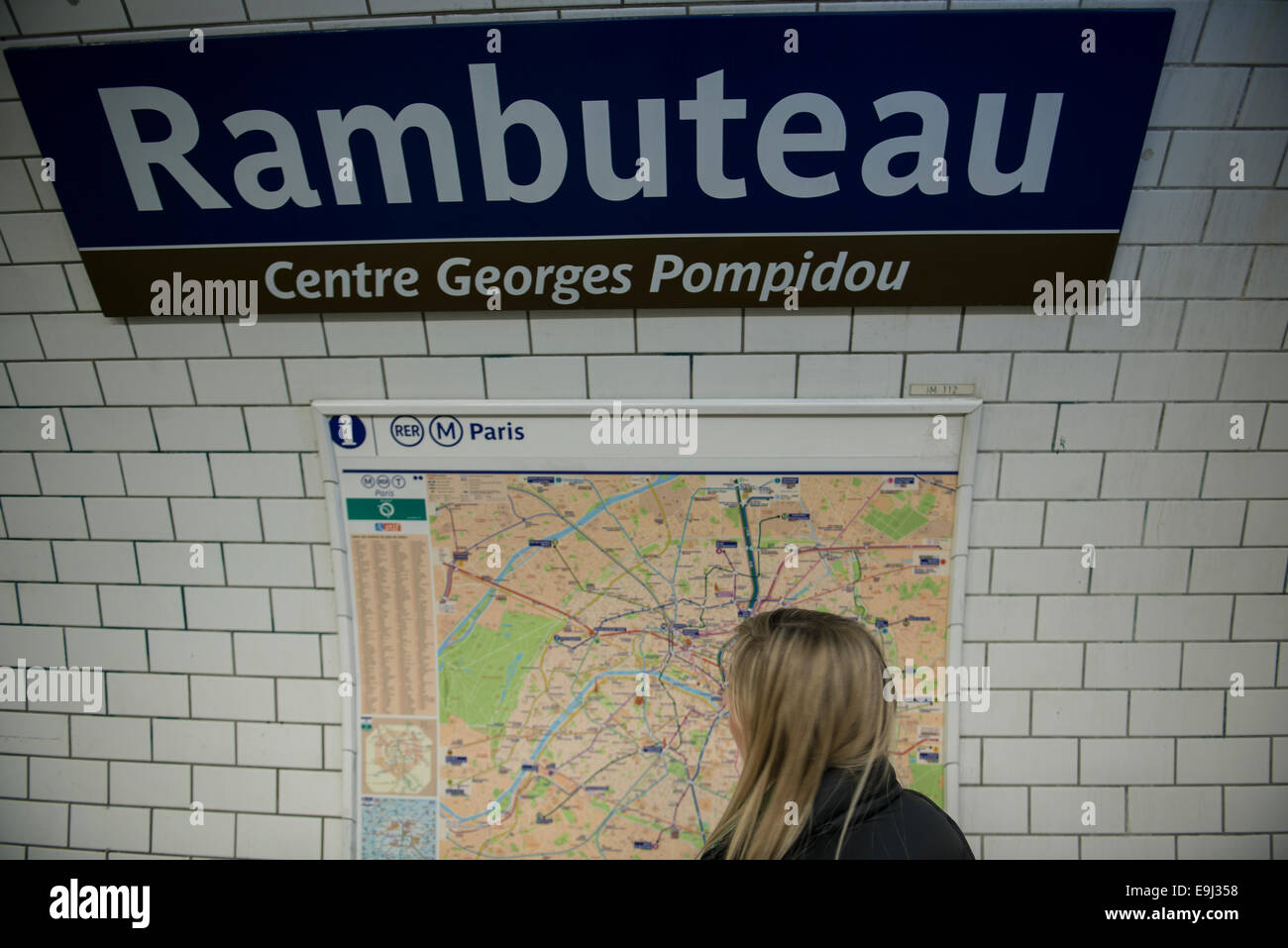 Le immagini della metropolitana di Parigi metropolitana sistema di trasporto Foto Stock