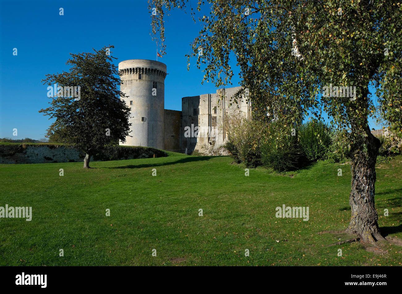 Falaise chateau castello, Normandia, Francia Foto Stock