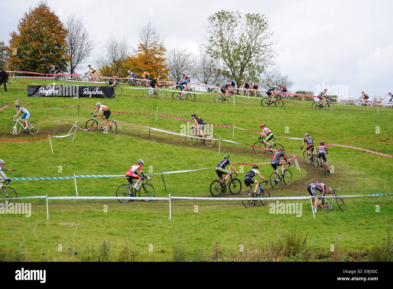 Corse di ciclocross Foto Stock