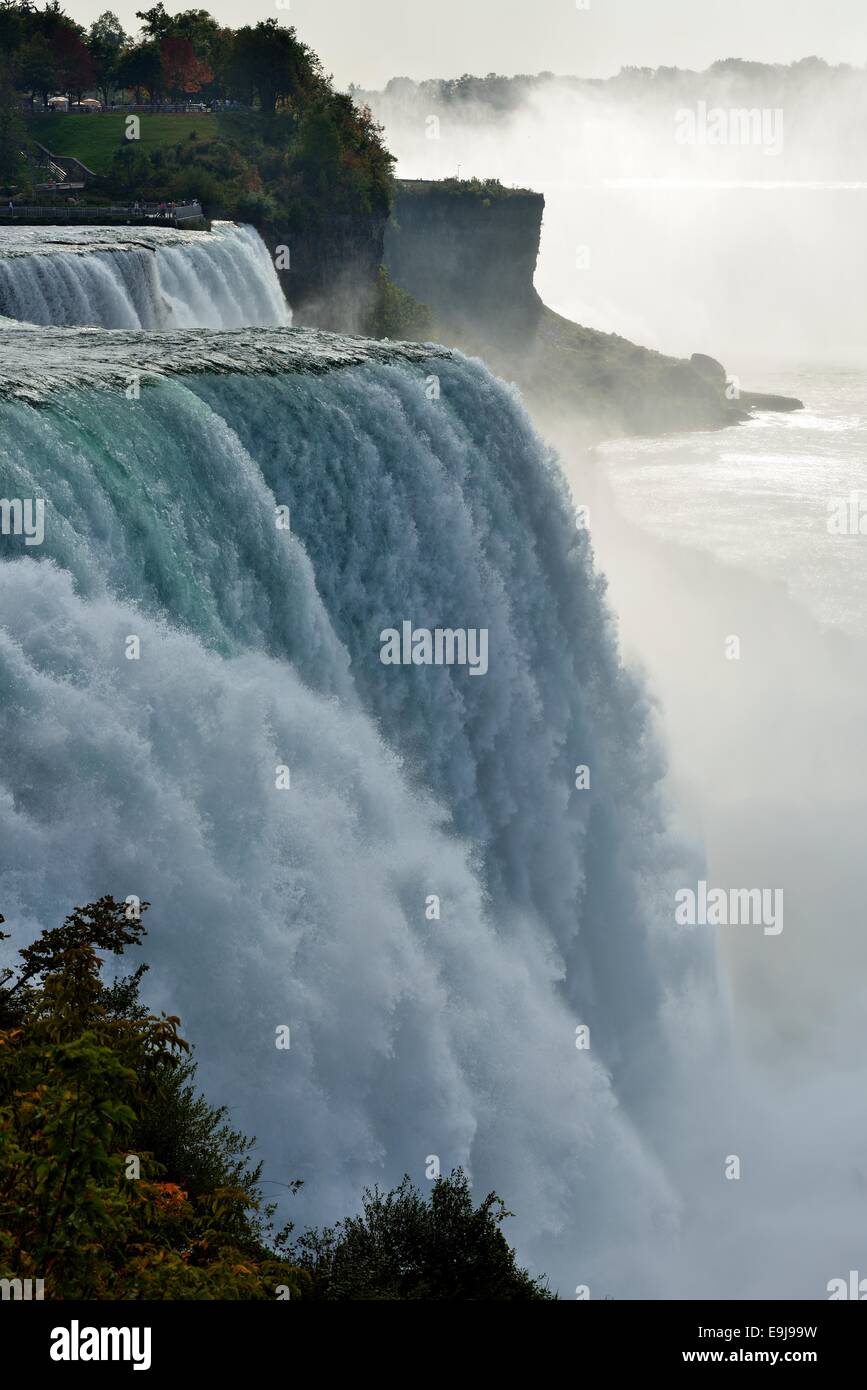 Cascate del Niagara. La cruda bellezza delle Cascate del Niagara attrae il mondo. Foto Stock