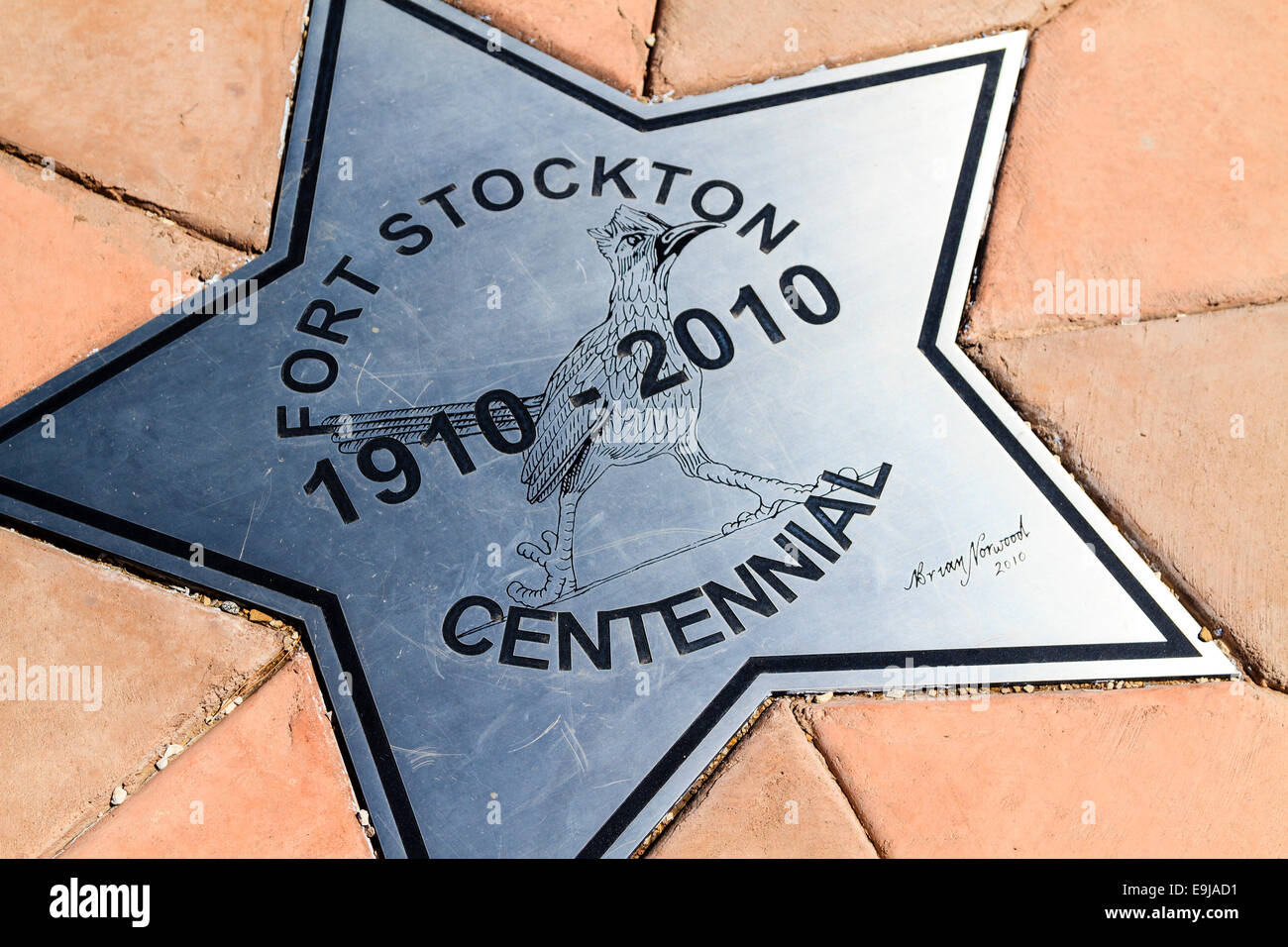 Fort Stockton, Texas, Centennial la placca Foto Stock