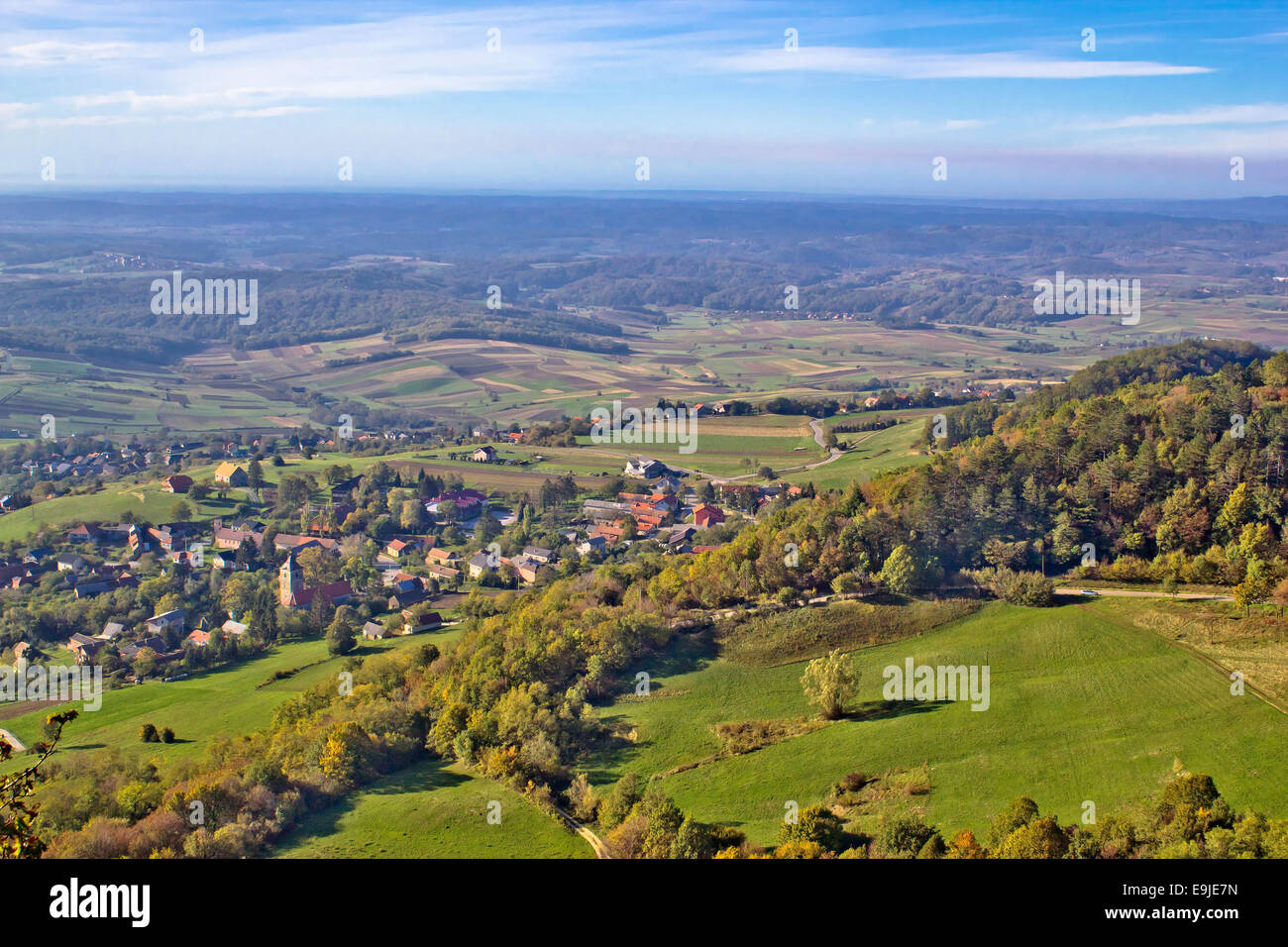 Natura verde nella regione di Prigorje Foto Stock