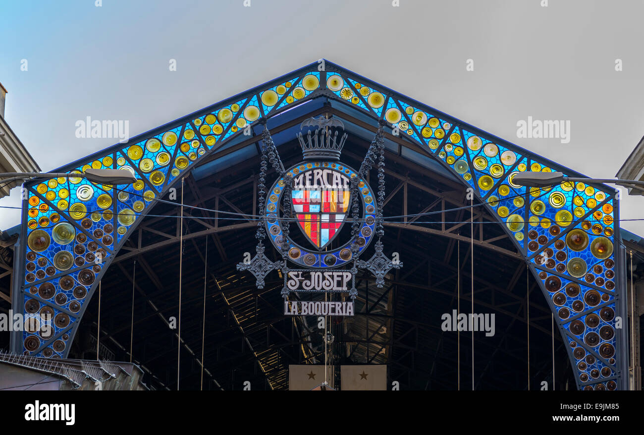 Sant Josep mercato La Boqueria Entrata principale Foto Stock