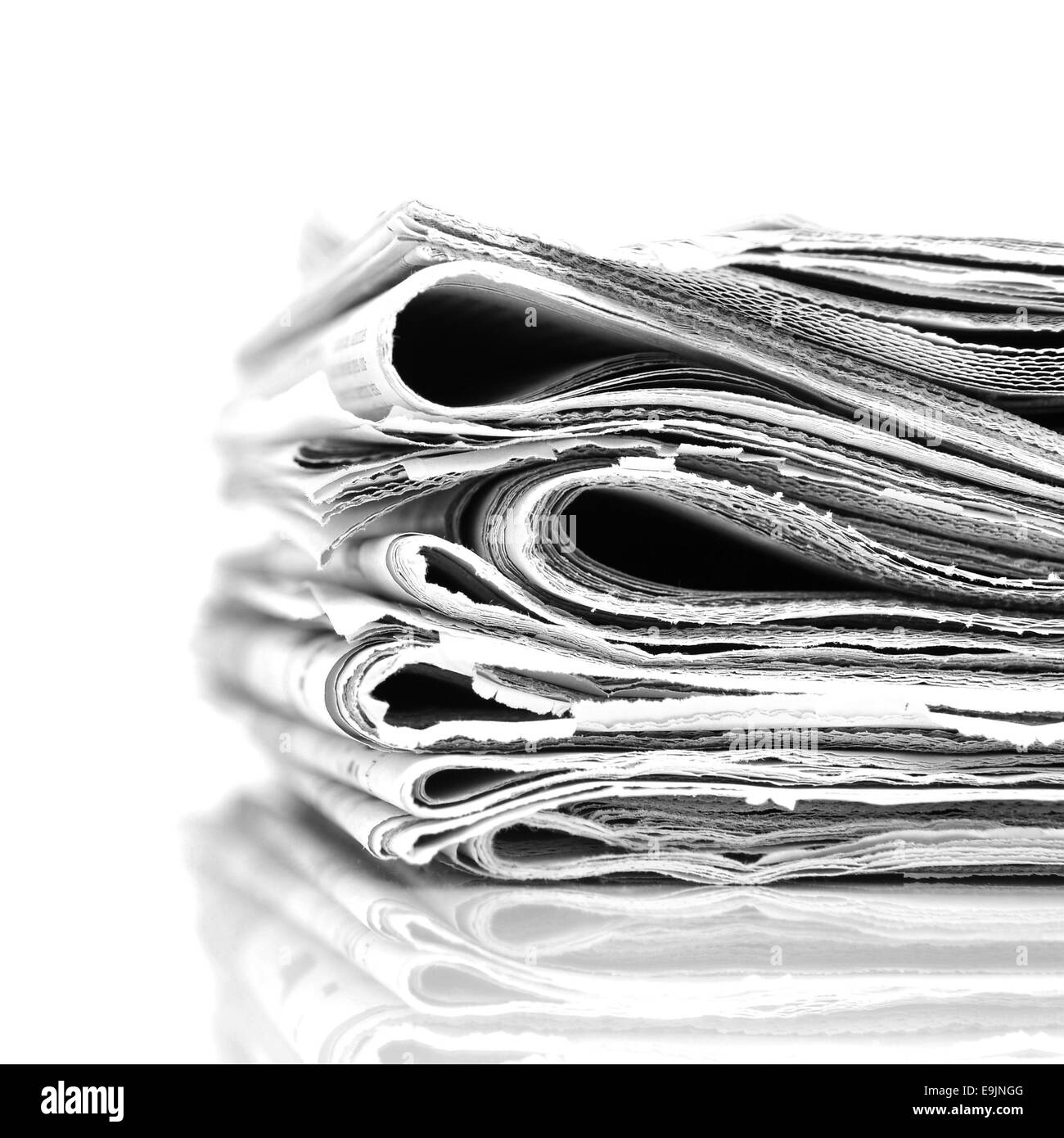 Pila quotidiani - immagine in bianco e nero Foto Stock